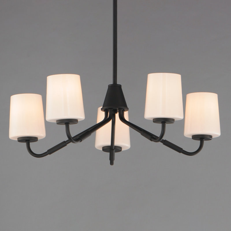 Durham-Single-Tier Chandelier, Black