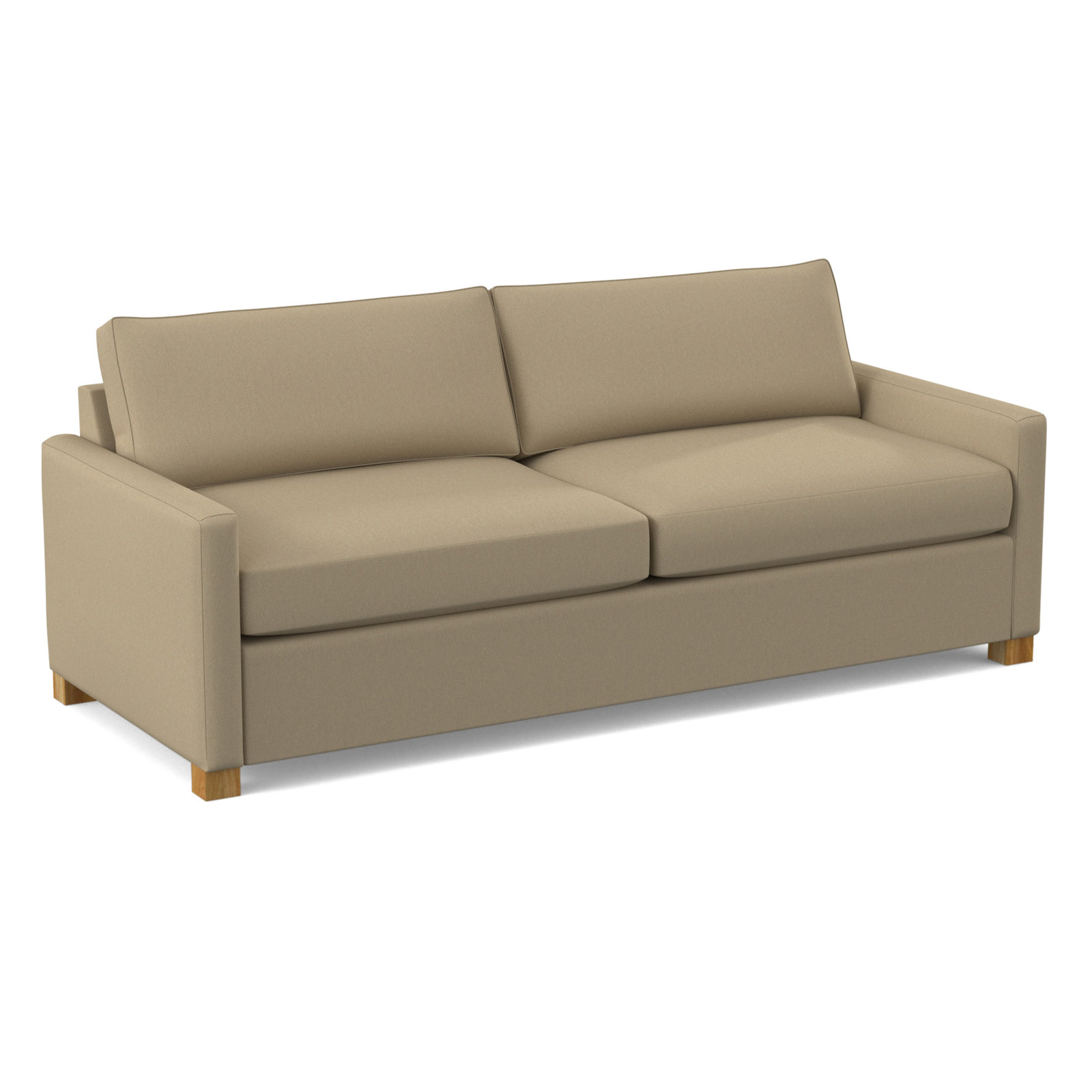 Louisa 87'' Square Arm Sofa Bed, Antic Sahara Performance Twill