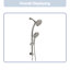Pomme de douche double 5 po avec barre coulissante réglable-113480788