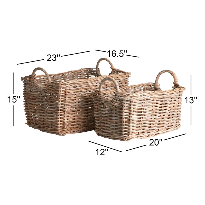Normandy Handmade Seagrass Decorative Basket Set