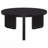 Black Round Solid Wood Coffee Table