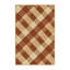 Tapis moelleux moelleux traditionnel à motif écossais brun - Reliure brun clair-1097164332