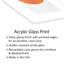 Orange brûlé abstrait - impression sans cadre-1125609295