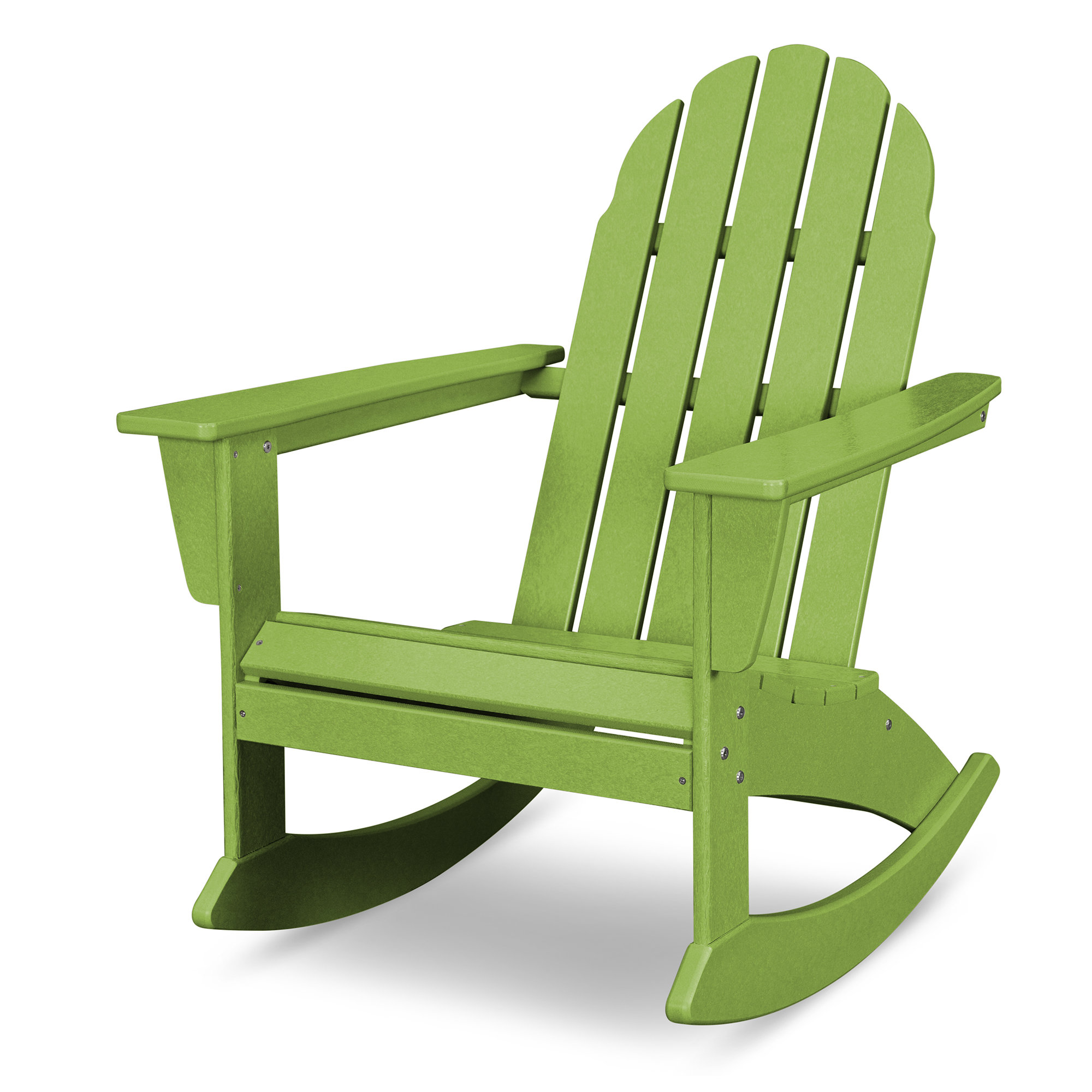 POLYWOOD Vineyard Adirondack Rocking Chair, Lime