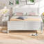 Lit plateforme robuste en bois massif de style classique pour la maison