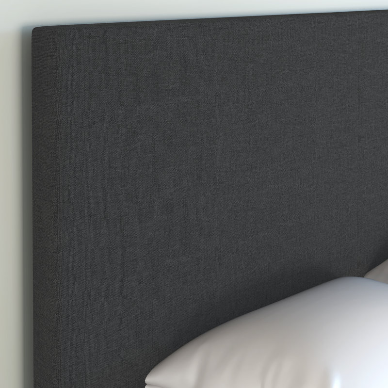 Lit plateforme en lin Boyd Sleep Milan | Tête de lit réglable | Structure en bois | Capacité de 700 lb | Style campagnard moderne