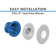Surefit(V3) LED Flush Mount Ceiling Light, 3000K With Round Nickel Trim