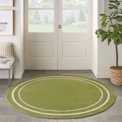Nourison Essentials Green Ivory Indoor/Outdoor Area Rug