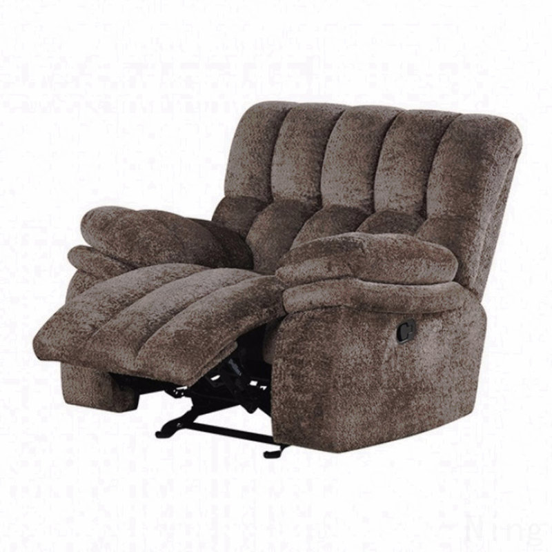 Fauteuil inclinable et oscillant brun foncé, Marron foncé