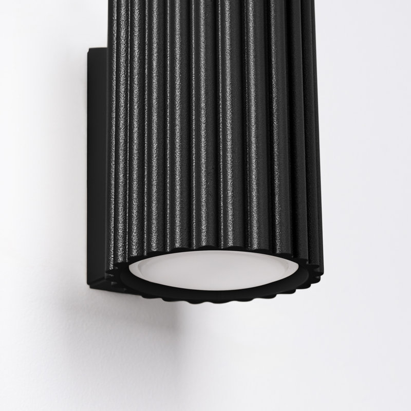 Karbon Aluminium Wall Sconce, Wall lamp KARBON 10 black, Black, 1 Light
