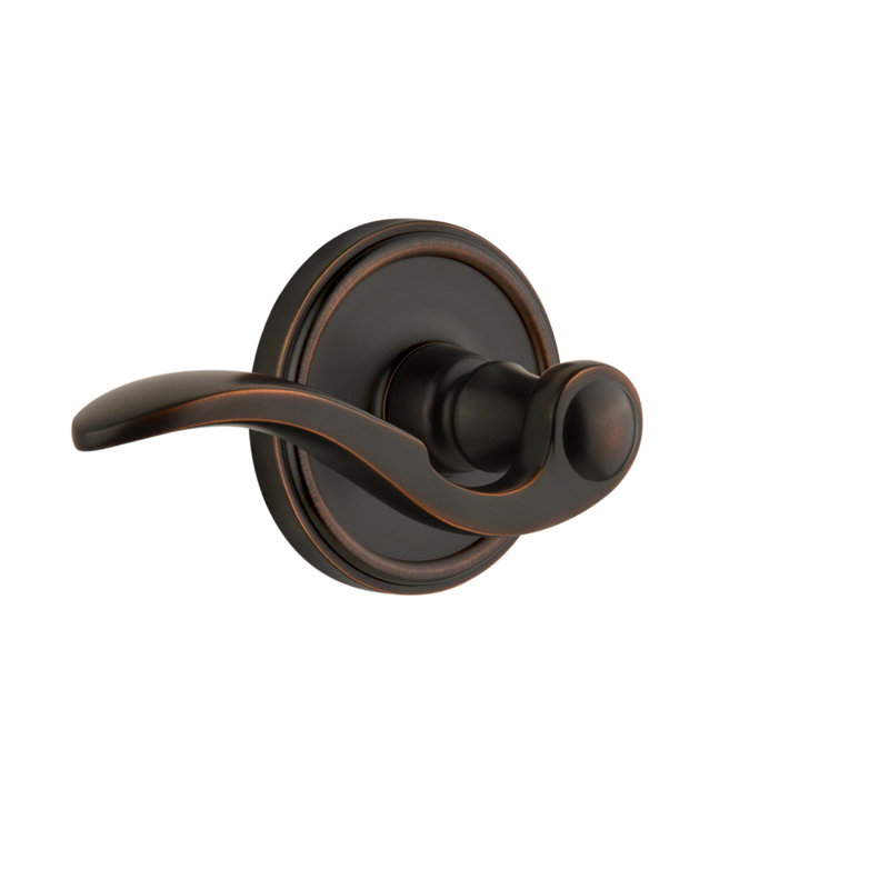 Grandeur Georgetown Rosette Passage with Bellagio Lever, 2 3/8", Left Handed, Timeless Bronze