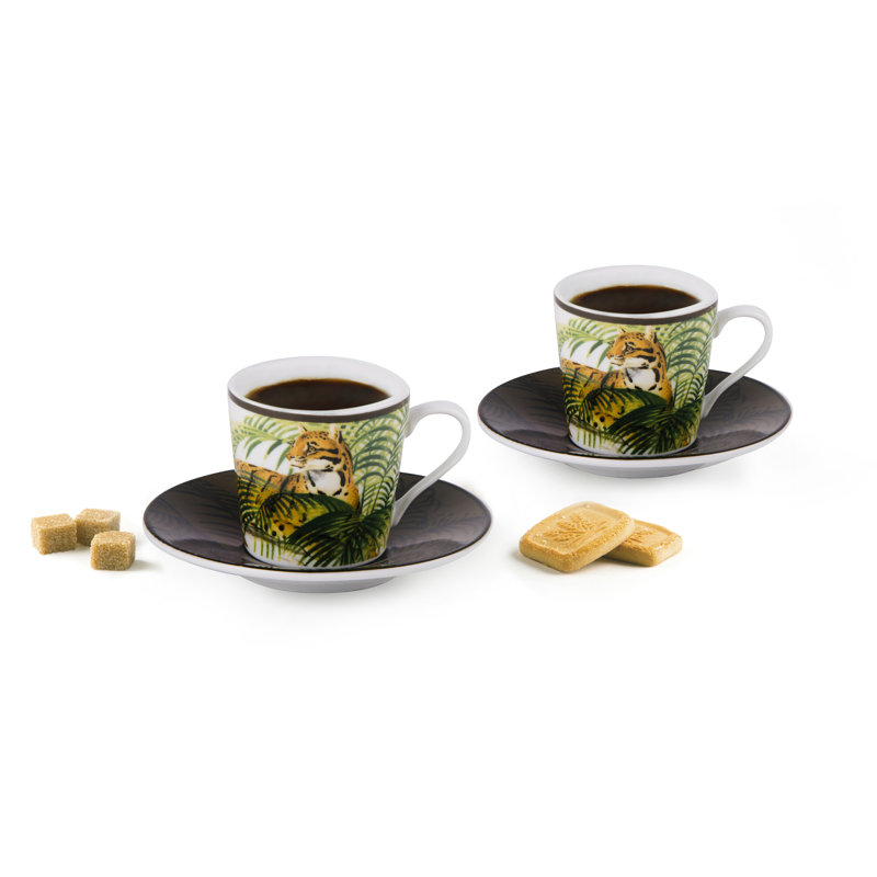 Porcelain Espresso Cup and Saucer