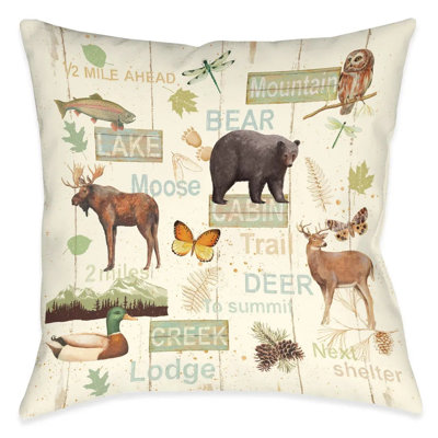 Mountain Lodge Reversible Throw Pillow