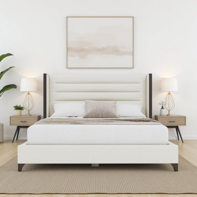 Megan Upholstered Wood Wing Channel