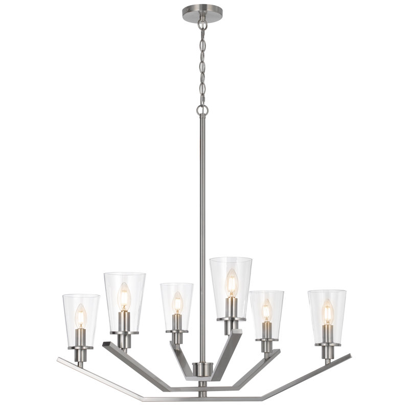 Lustre en métal 6 lumières Vireo