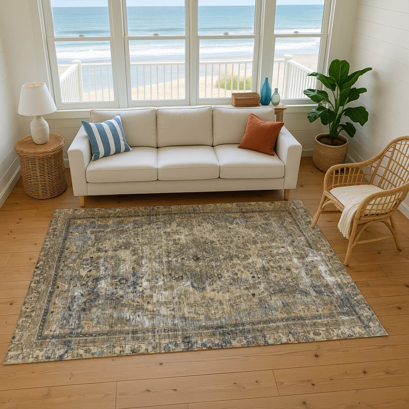 Premium Machine Washable Lampkins AMF1646 Global Rug, Rectangle 2'6" x 3'10"