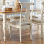 Chaise d'appoint en lin avec dossier à lattes blanc / kaki Quinta
