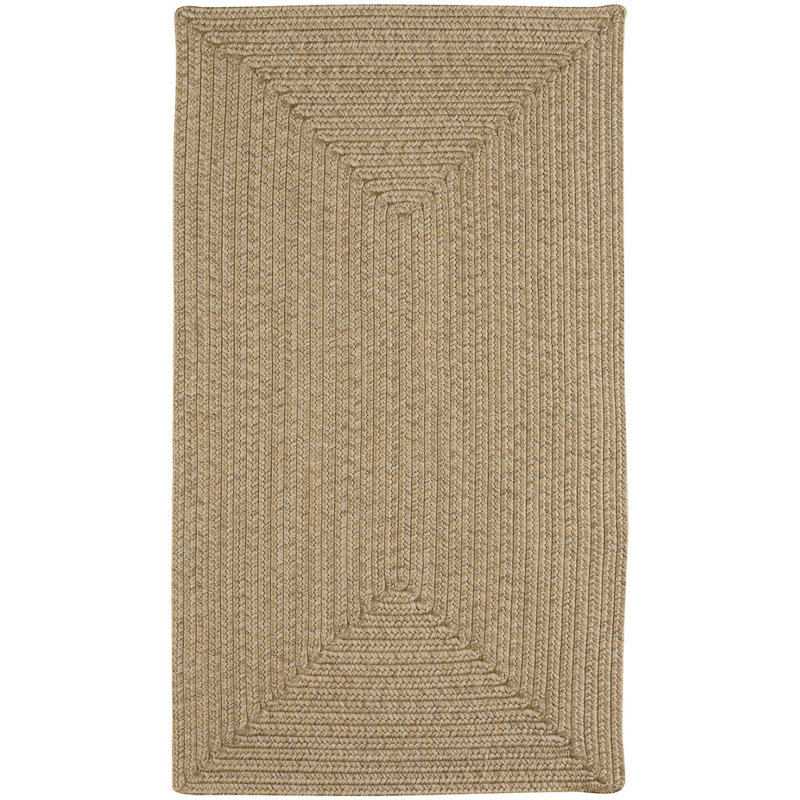 Tan Handmade Braided Viscose Rectangle Area Rug 20" x 30"