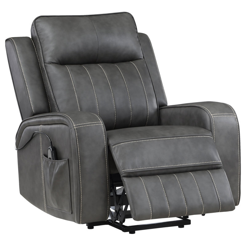 Rodas Upholstered Power Lift Recliner Chair Grey