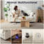 Grand canapé-lit escamotable avec matelas à mémoire de forme à chargement rapide USB, causeuse convertible 2-en-1 confortable-441826283