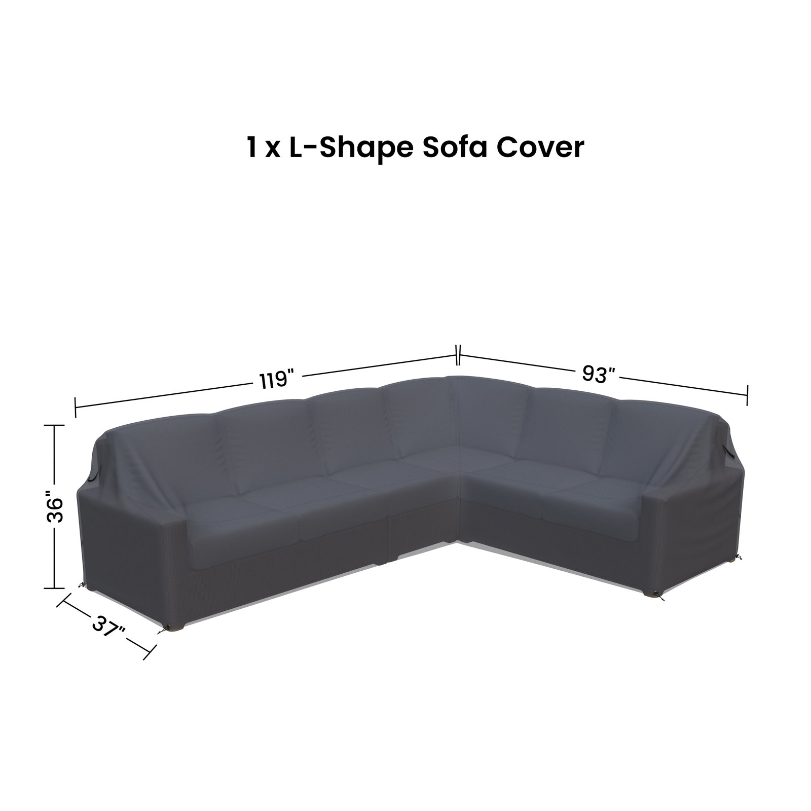 L-Shaped Outdoor Patio Sofa Cover