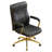 44.5'' H Mid-century Modern Faux Leather Ergonomic Executive Chair with Lumbar Support,Home Office Chair with Wheels-1244544755