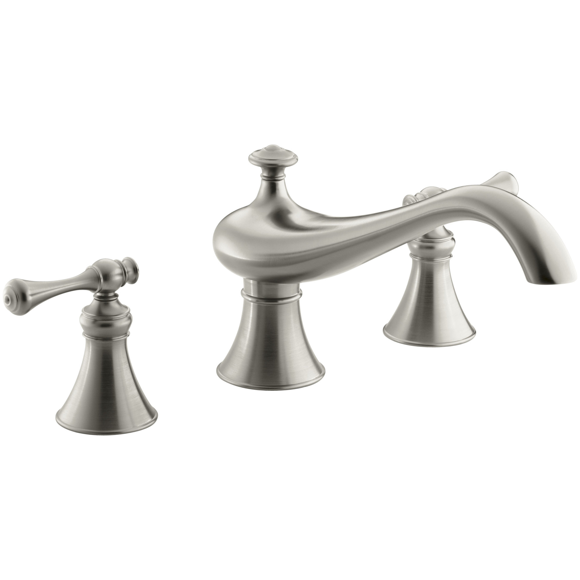 Revival Deck-Mount Bath Faucet Trim for High-Flow Valve with 9-5/8" Spout, Traditional Lever Handles, Valve Not Included