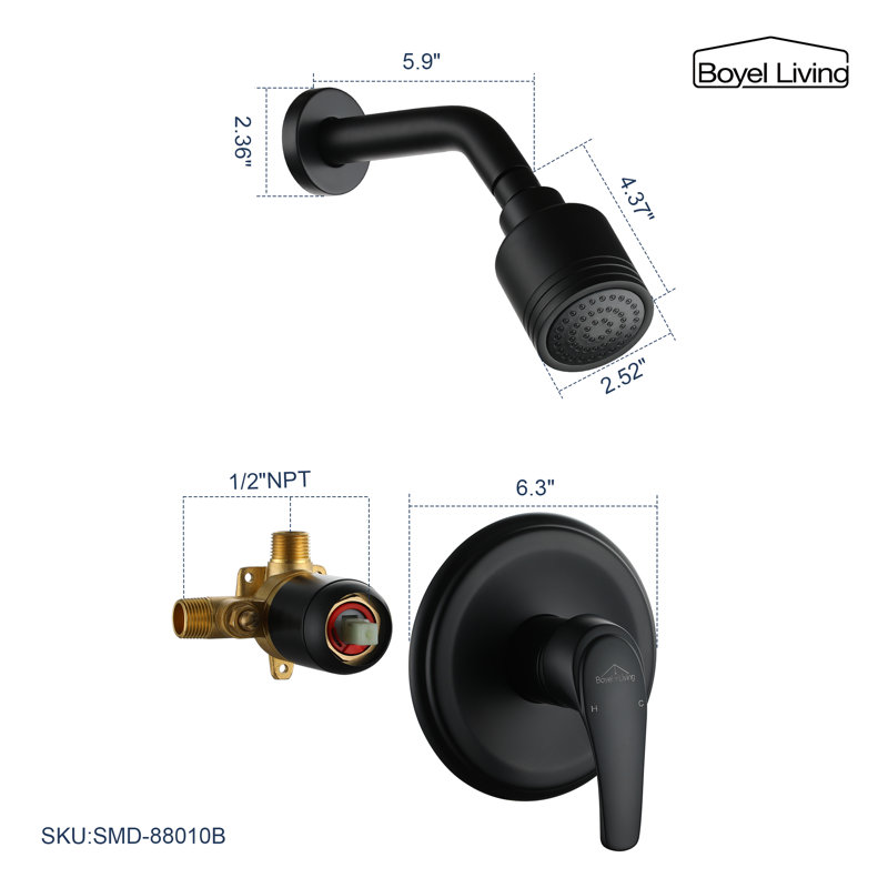 All-In-One Kit with Rough in-Valve, Black