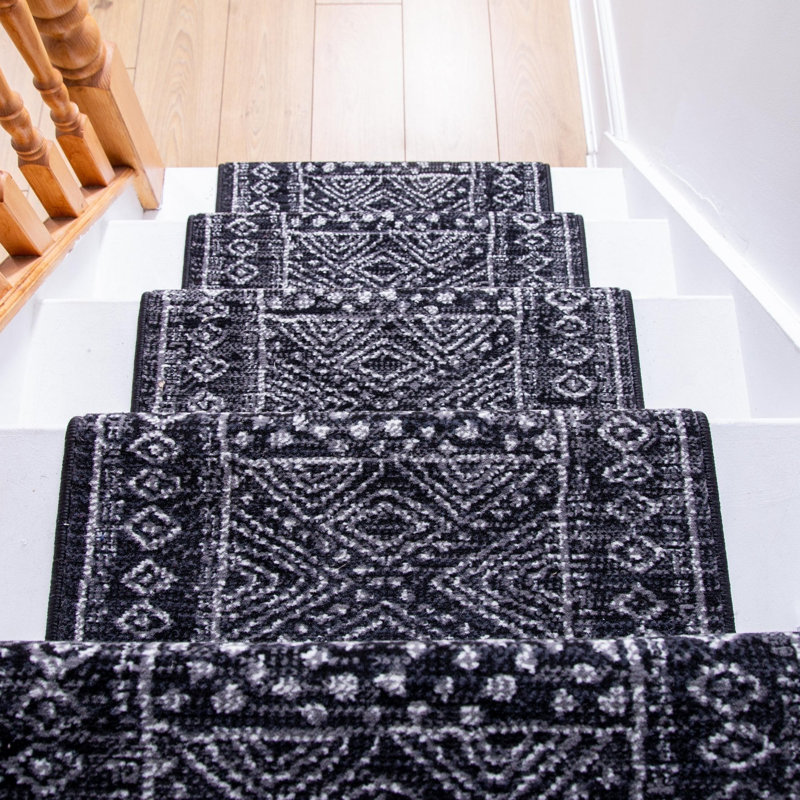 Stair Runner Geometric Area Rug, Stair Runner 100 x 450 cm