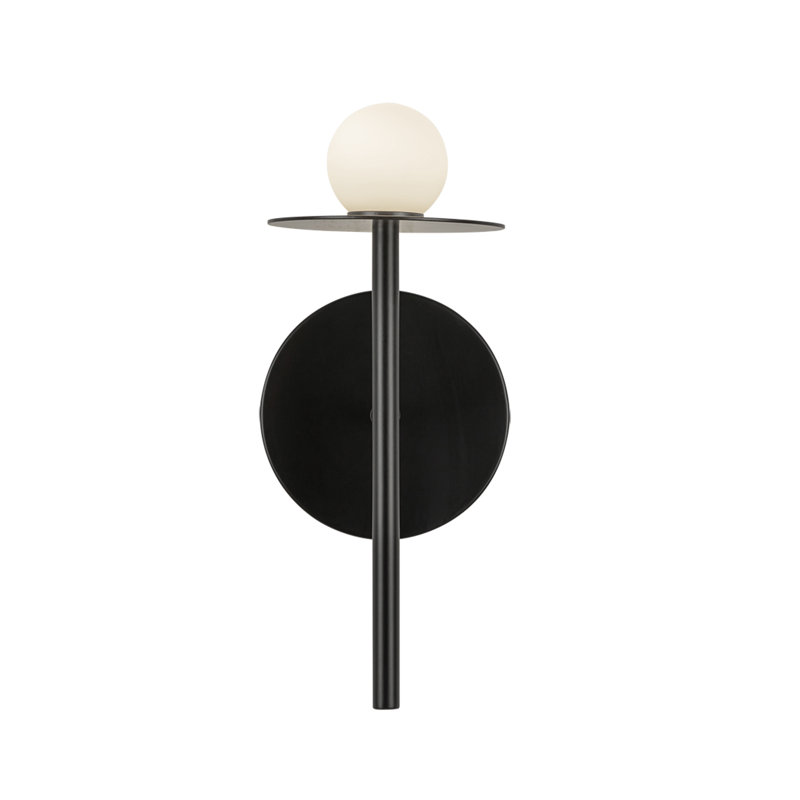 Elixir 10-In Wall Sconce, 10.13" H x 4.38" W x 4.25" D, 6 W, Black