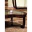 Table basse classique en cerisier foncé avec plateau en verre trempé et espace ouvert avec rangement inférieur