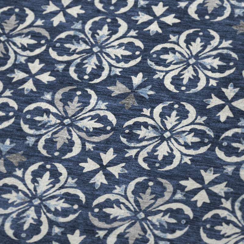Jeté floral Sherpa ASB930 Addison, Marine