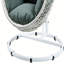 Chaise suspendue en résine tressée blanche Simona