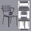 Chaise de bureau en tissu et finition-133337872