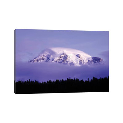 " USA, Washington, Mt. Rainier National Park. Clouds On Mt Rainier And Forest Silhouette " by Jaynes Gallery