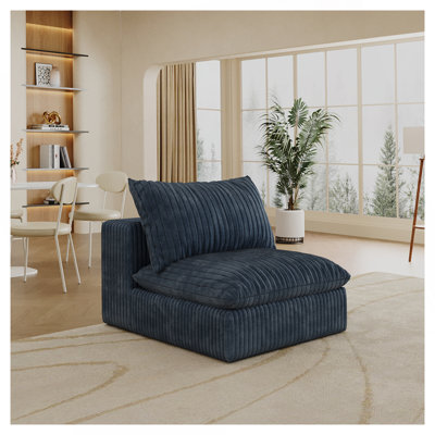 Canapé Cloud, tissu en velours côtelé, sièges profonds, conception à deux couches, coussin amovible, sans assemblage, combinaison à faire soi-même pour le salon, la chambre à coucher, la salle de conférence, un appartement