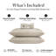 Literie 4 pièces à rayures taupe Southshore Fine Linens, coloris Quiet Horizon, format California King-135031052-135031061