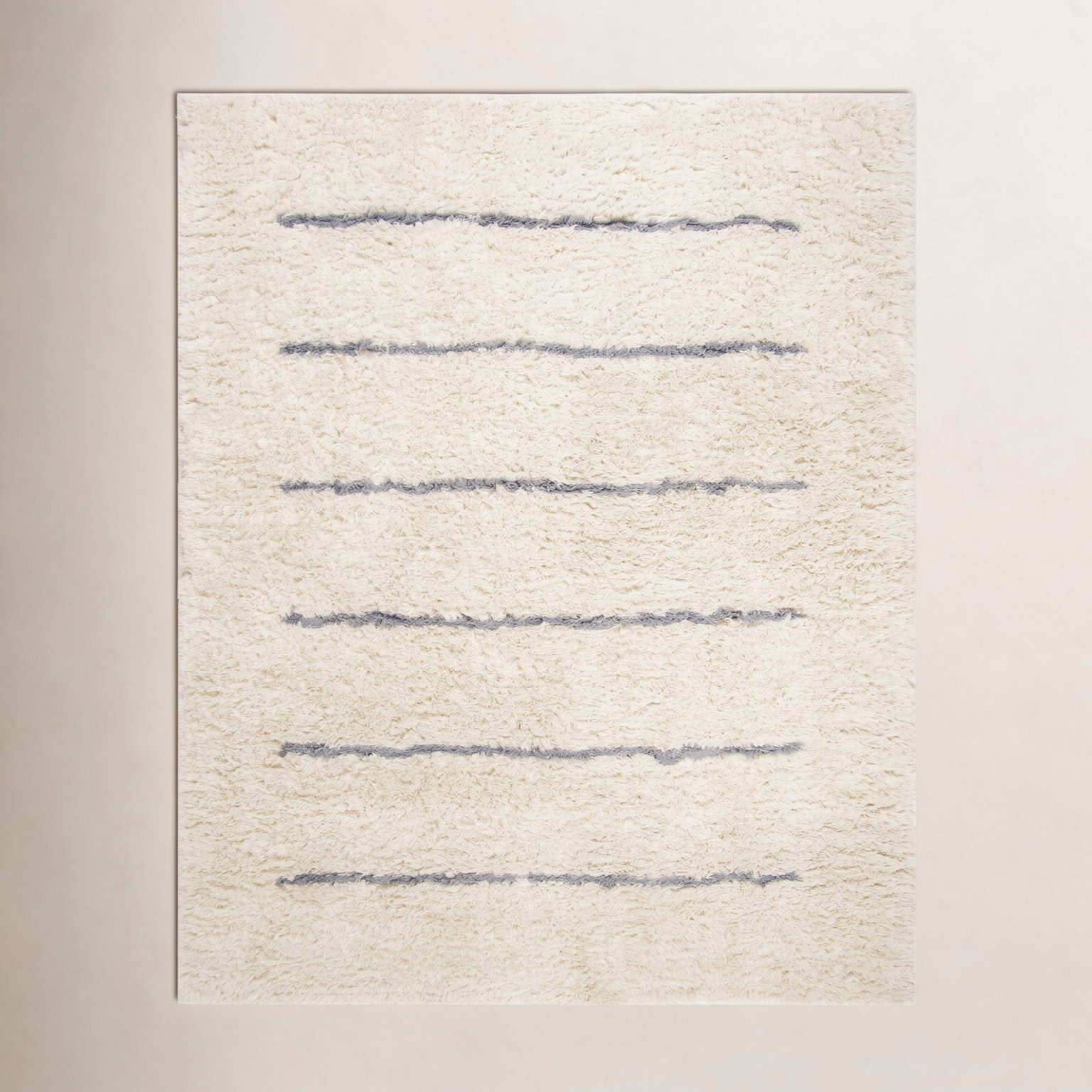 Mayer Handmade Wool Ivory/Gray Rug, Rectangle 6' x 9'