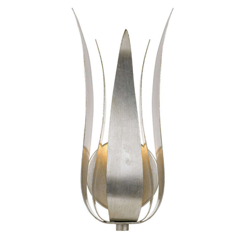 Monterey Steel Candle Wall Light, Antique Silver