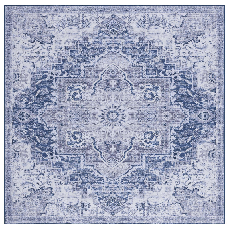 Pashen Performance Machine Washable Oriental Rug, Square 6'