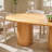 Aaric Modern 78" Oval Solid Oak Wood Dining Table With Pedestal Base, Seats 6-128923802
