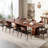 63" Dining Table for 6-8, Modern Rectangular Kitchen Table with Heavy-Duty Dual Pedestal Legs-2004338124-2004338115