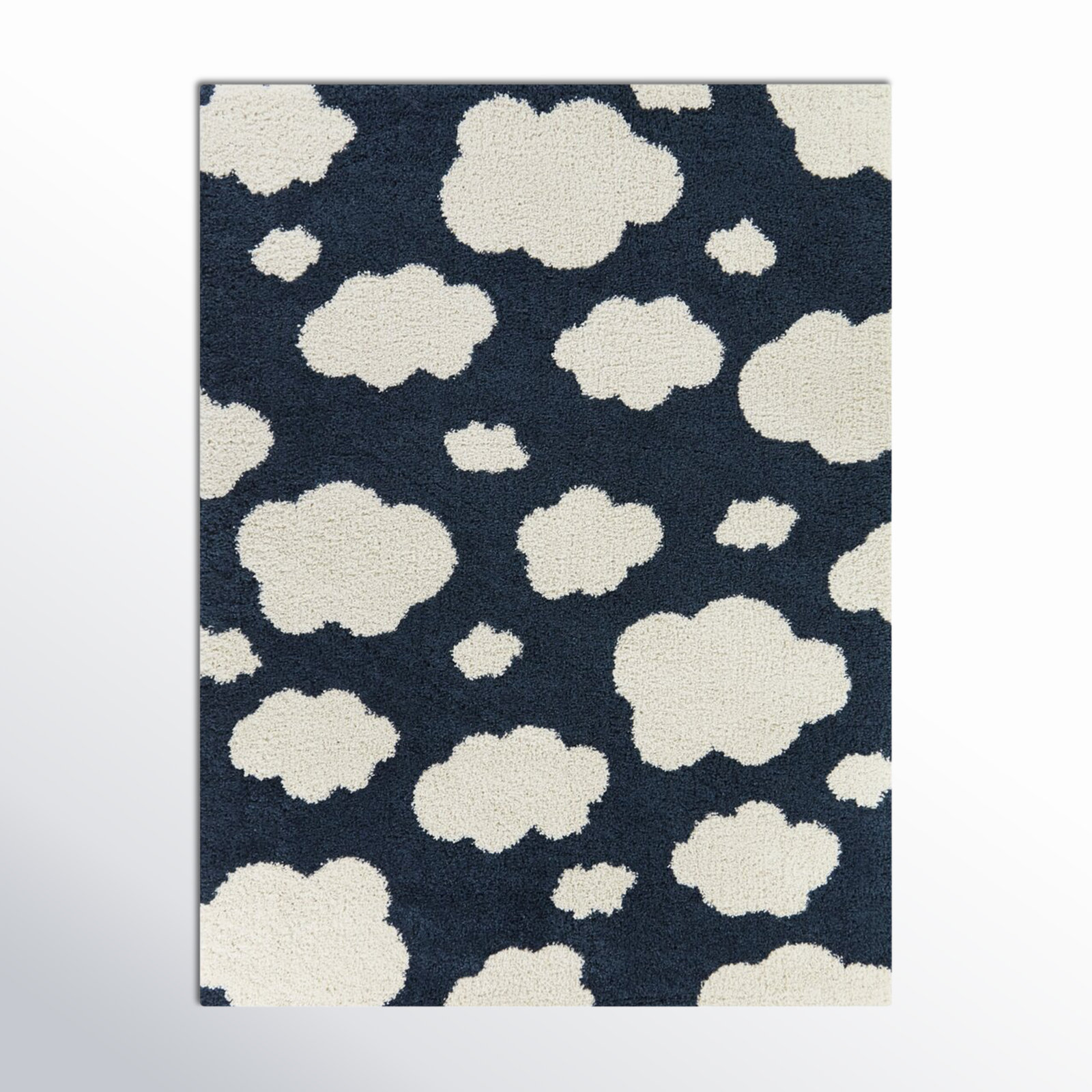 Primland Cloud Shag Area Rug, Rectangle 5'3" x 7', Navy