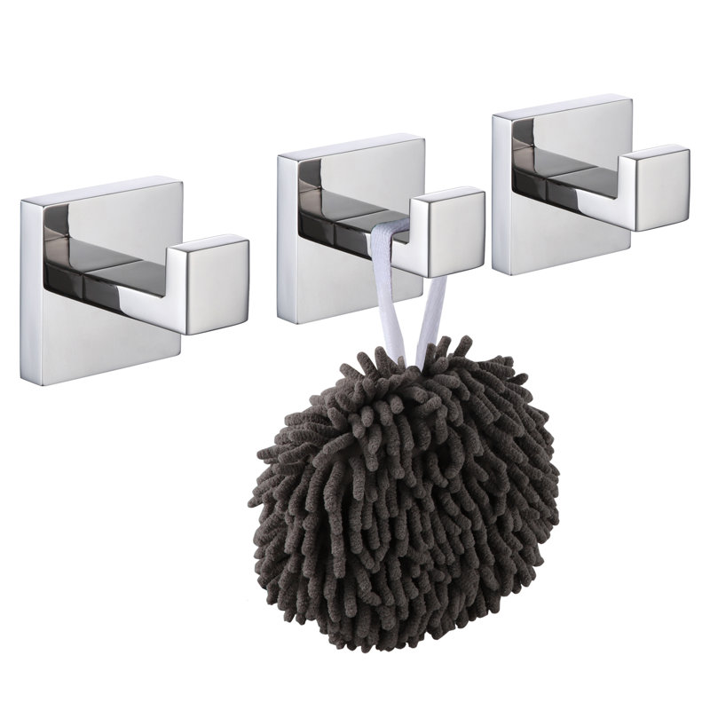 Porte-peignoir mural, Chrome poli