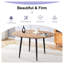 Ensemble de table de salle à manger extensible 6 pièces avec chaises en daim brun - Ensemble de meubles de cuisine convertibles ronds à ovales
