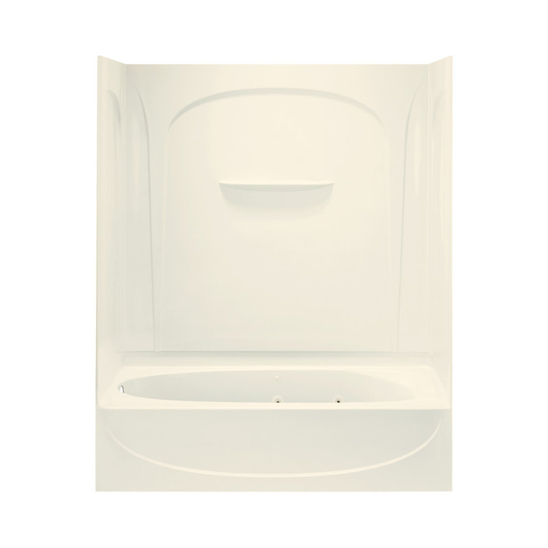 Acclaim 72'' L Whirlpool Bathtub, Biscuit