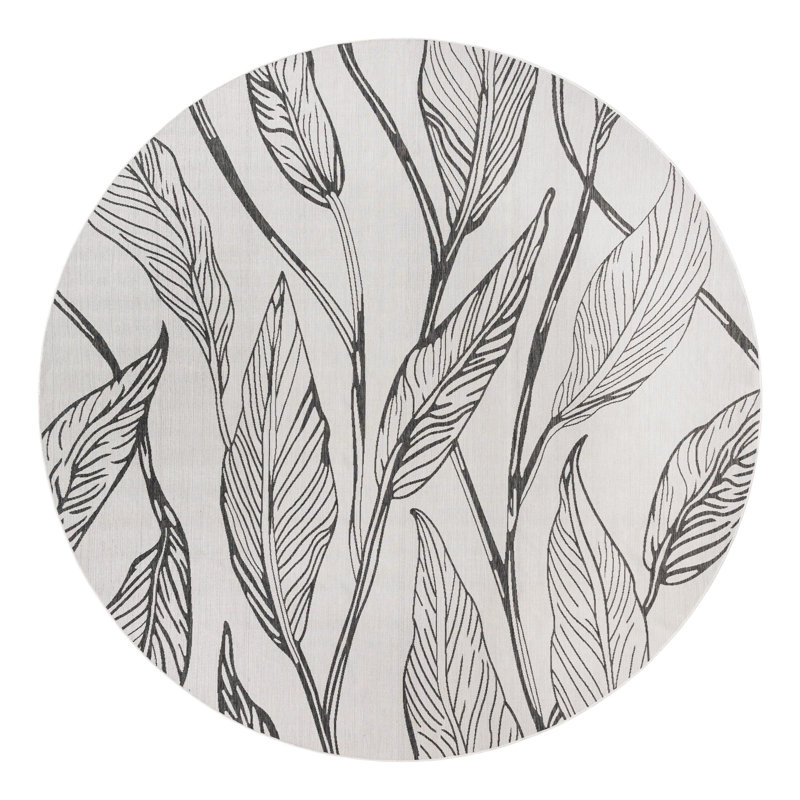 Firman Floral Indoor / Outdoor Rug, Round 13'