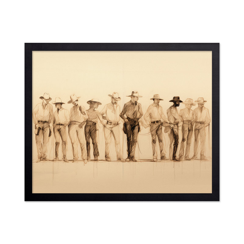 Cowboys de l'Ouest, Black Framed, Poster, 24"H x 32"W