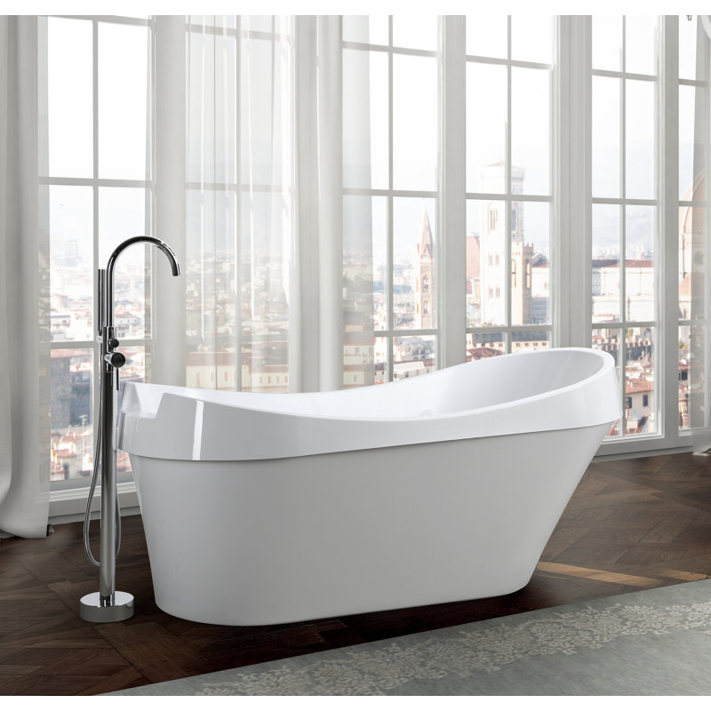 Toulouse 69'' x 30.7'' Soaking Acrylic Bathtub