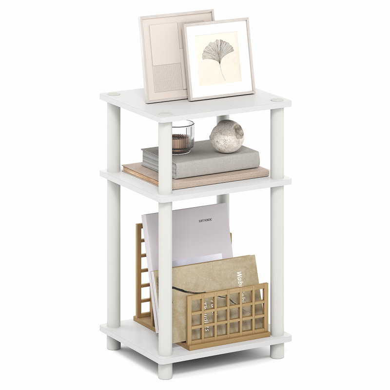 Telise 34.04cm W Manufactured Wood Bedside Table, White
